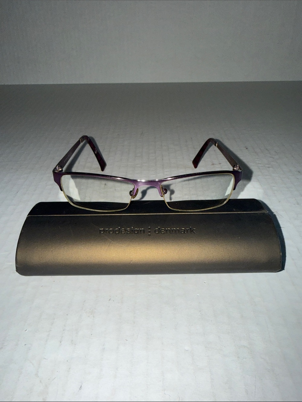 Prodesian Denmark Metallic Purple Glasses With Magnetic Closure Case